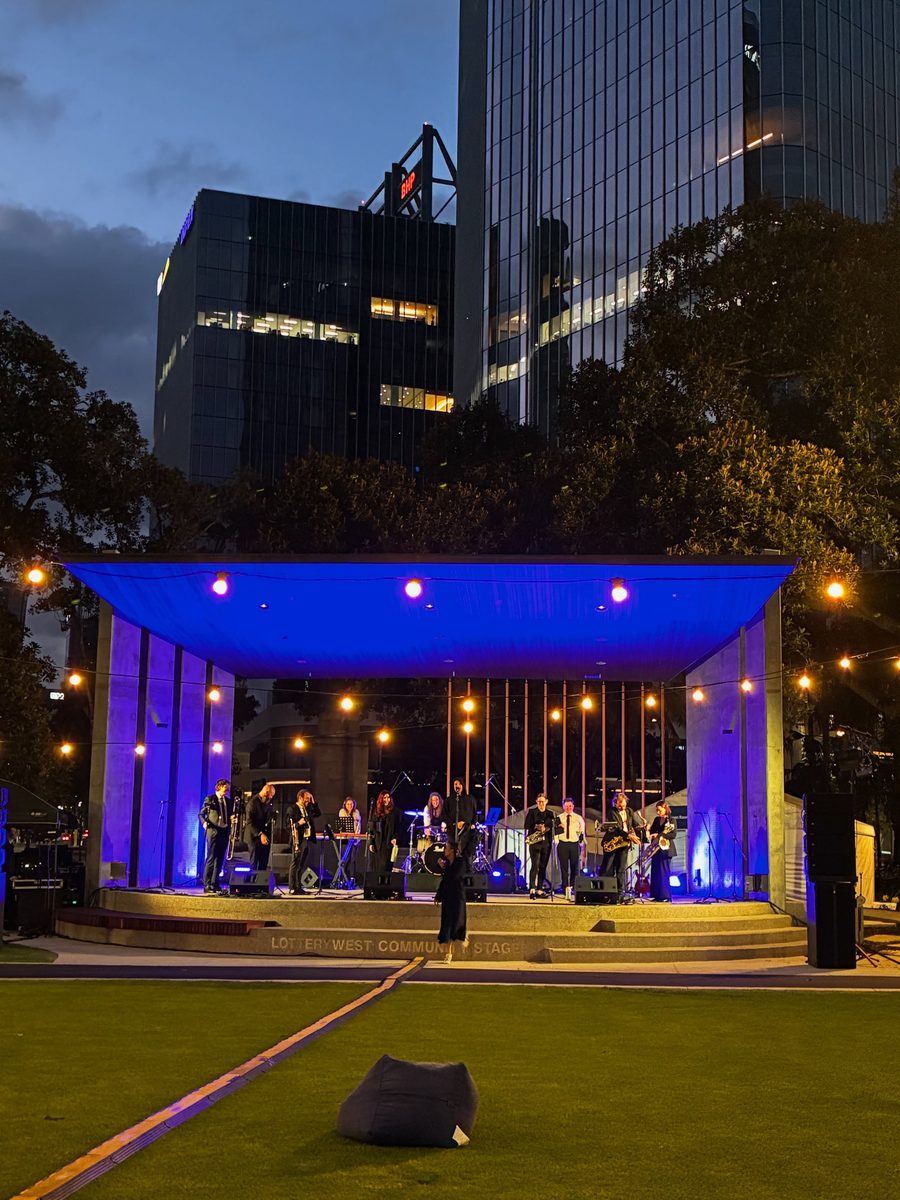 Supreme Court Gardens was alive tonight to celebrate the opening of the new stage, and it …, cover