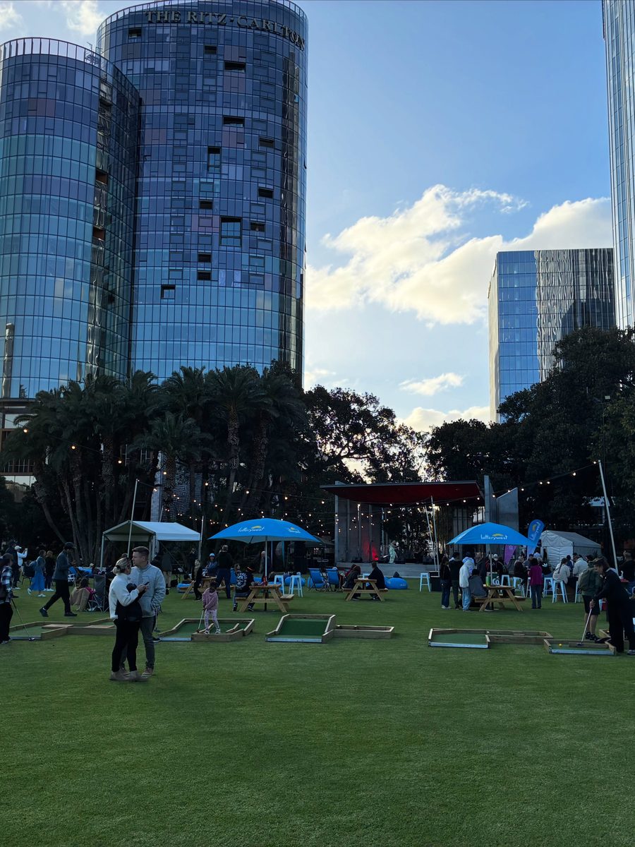 Supreme Court Gardens was alive tonight to celebrate the opening of the new stage, and it …, slide 2