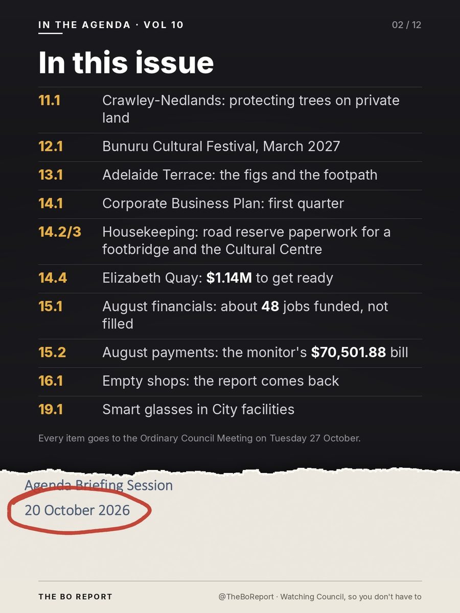 In the Agenda - October 2026, slide 2